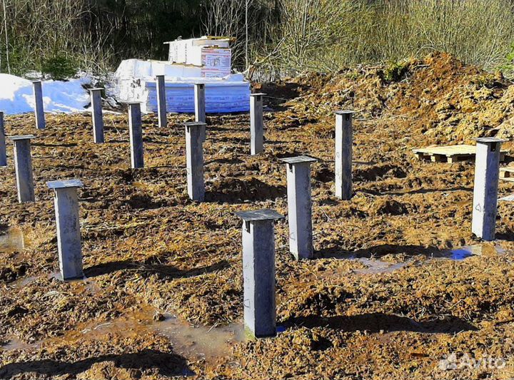 Железобетонные сваи. Забивка свай. Фундамент