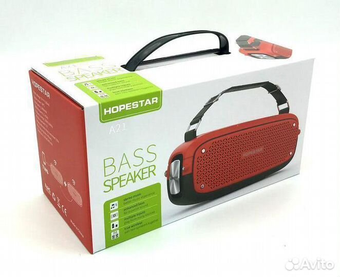 Портативная Bluetooth колонка Hopestar A21 красная