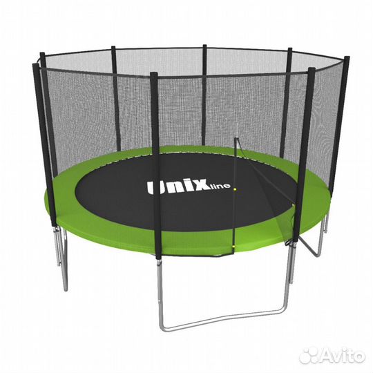 Батут с сеткой unix line Simple 10 ft Green outsid