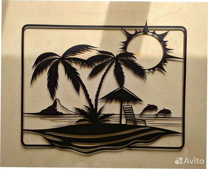 Картина на стену металлическая