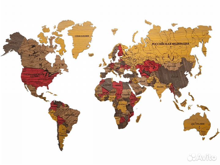 Деревянные карты мира в Черкесск