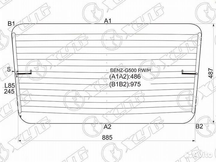 Стекло заднее с обогревом mercedes-benz G-class W4