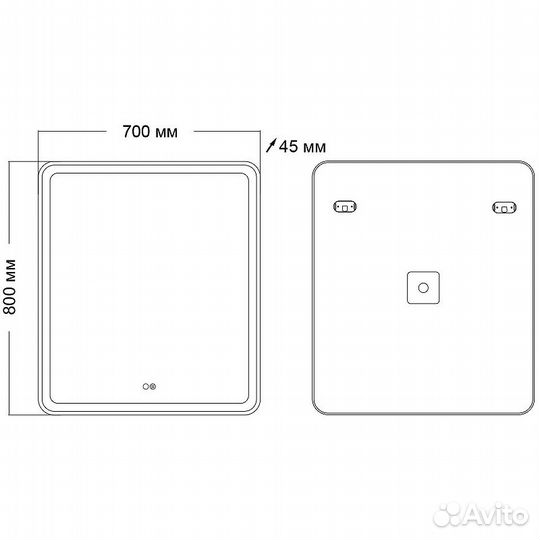 Зеркало Grossman Leo 70 167080 с подсветкой с сен