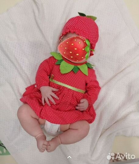 Костюм ягодка на новорожденного