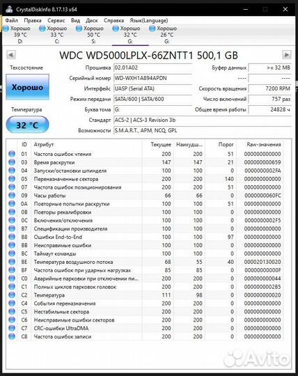 Жесткие диски 500Гб 2.5