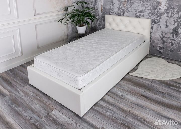 Кровать односпальная 90х200 с матрасом