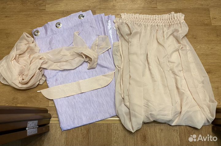 Комплект штора и тюль на кухню