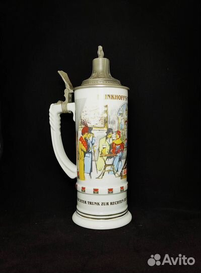 Коллекционная пивная кружка с крышкой 1995 год