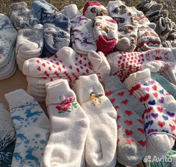 Носки шерстяные с рисунком