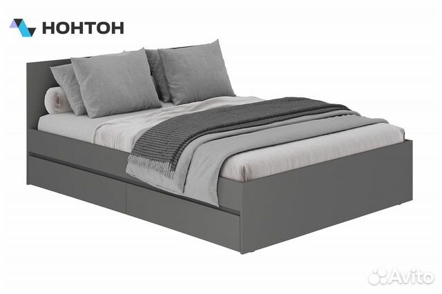 Кровать Симпл 1.2 м графит
