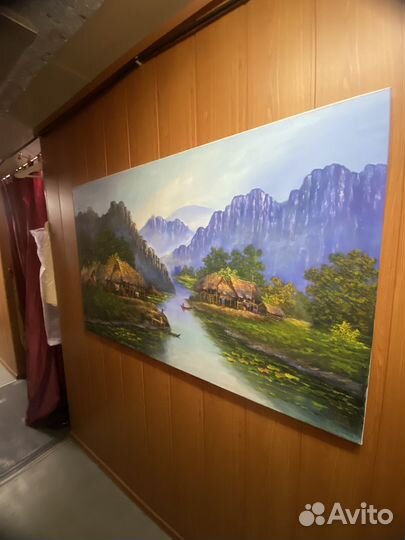 Картина маслом на холсте тайская деревня