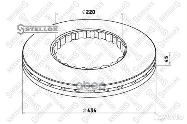 85-00734-SX диск тормозной невентилир.перед. 4