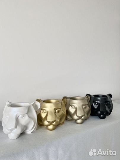 Тигр кашпо голова, декор для дома, подарки