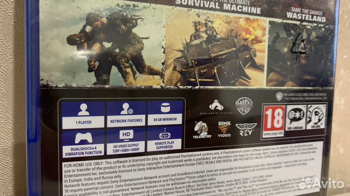 Mad Max ps4. Новый диск