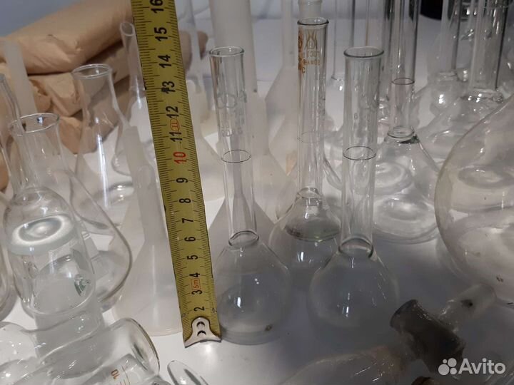 Химические Мензурки,пробирки,колбы,сосуды.Новое