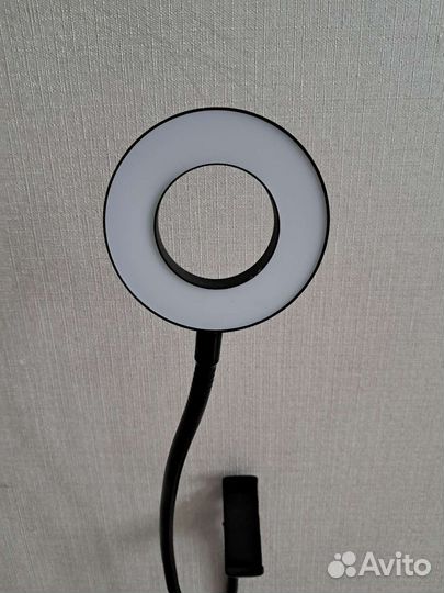 Кольцевая селфи лампа с держателем для телефона