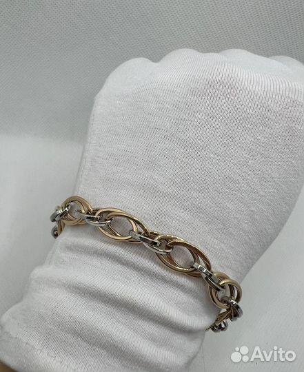 Золотой объемный браслет