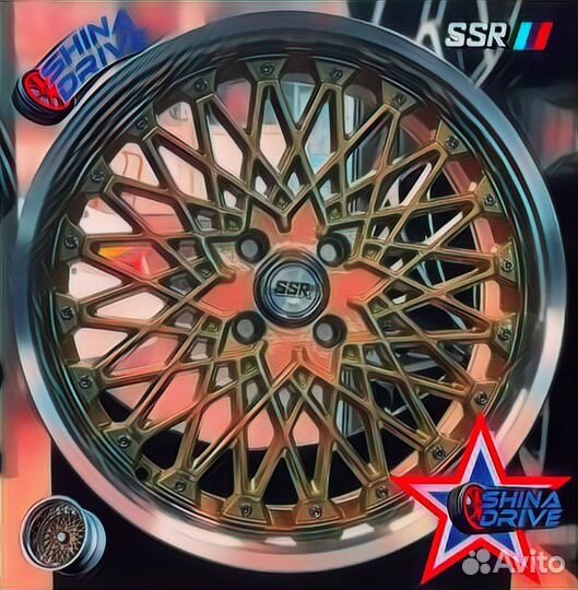 Диски SSR Mesh R17 4x100 Golden Lip Groove