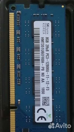 Оперативная память ddr3 dimm 8 gb для пк 1600Гц