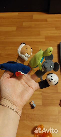 Пальчиковые игрушки +набор игрушек (животные)