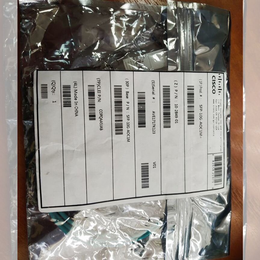 [SFP-10G-AOC1M] Sfp-Модуль/Кабель Cisco Sfp-10g-Aoc1m