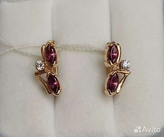 Золотые серьги 585* с кам