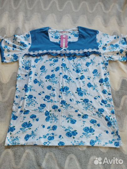 Пижама женская новая, 50 р., хлопок 100%с бриджами