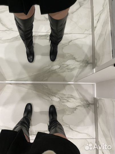 Новые шикарные сапоги ботфорты zara 38