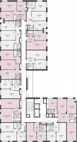 2-к. квартира, 59,3 м², 9/9 эт.