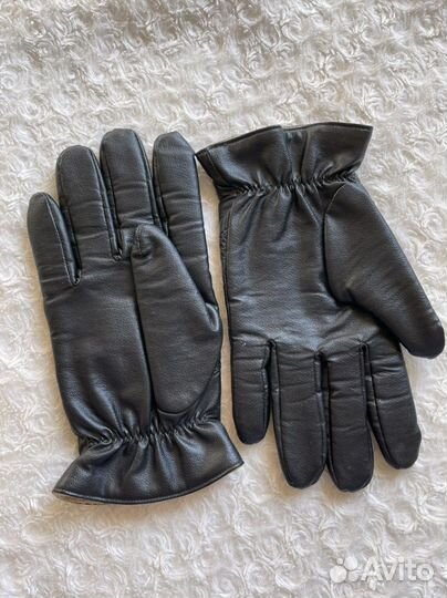 Мужские кожаные перчатки демисезонные