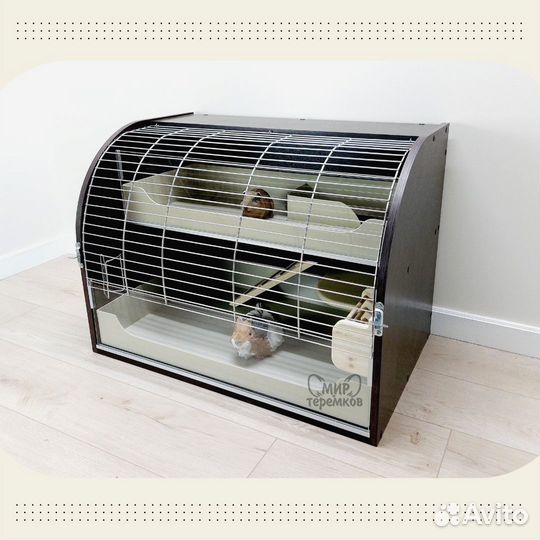 Клетка для морских свинок 80х50х60, венге, круг 1