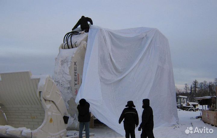 Палатка для ремонта спецтехники. (Бескаркасная пал