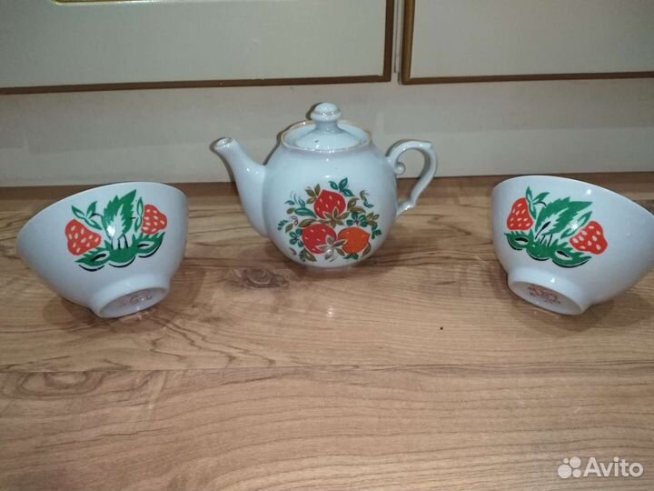 Заварочный чайник СССР Киевский з-д пиалы Ташкент