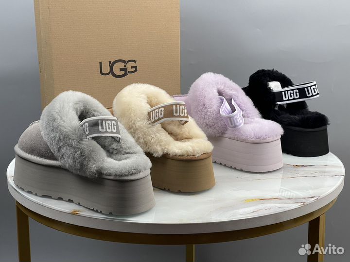 Ugg Funkette Suede Platform женские тапочки