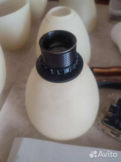 Плафоны для люстры стеклянные бу