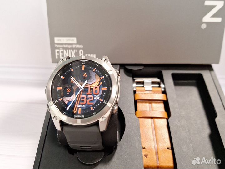 Часы Fenix 8 51mm Amoled Sapphire Titanium DLC