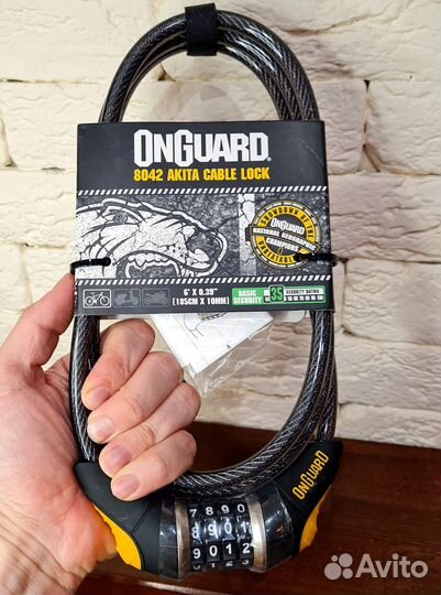 Тросовый велозамок OnGuard Akita Combo