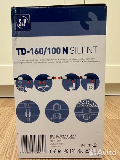 Канальный вентилятор Soler Palau TD-160/100 N Sile