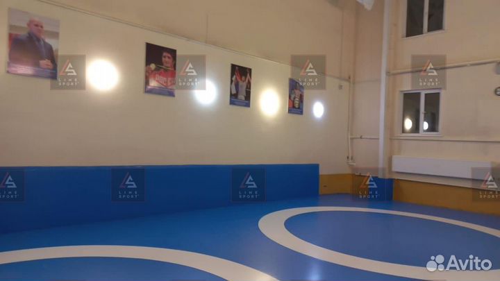 Борцовский ковер 10х10 двухцветный люверсы