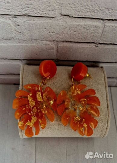 Серьги из эпоксидной смолы