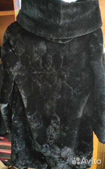 Шуба мутоновая с капюшоном 48 50