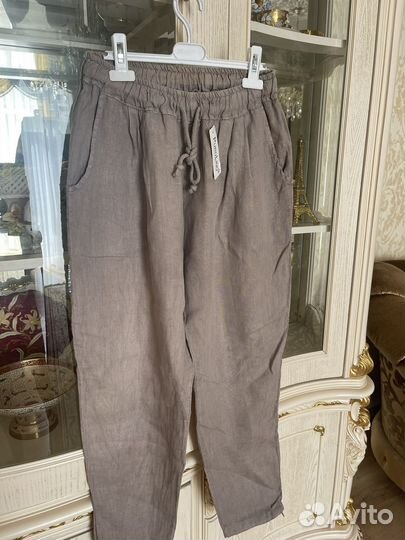 Брюки лен италия