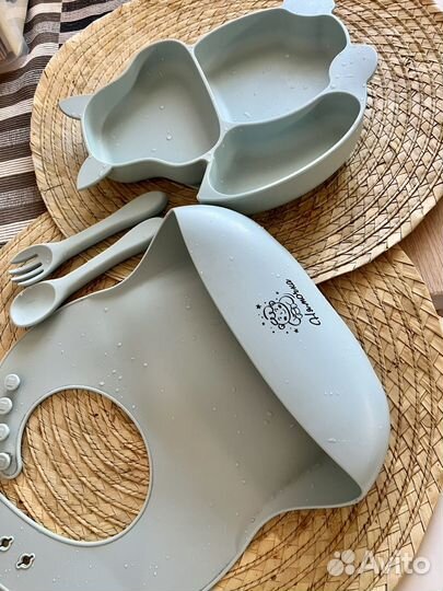 Силиконовая детская посуда набор