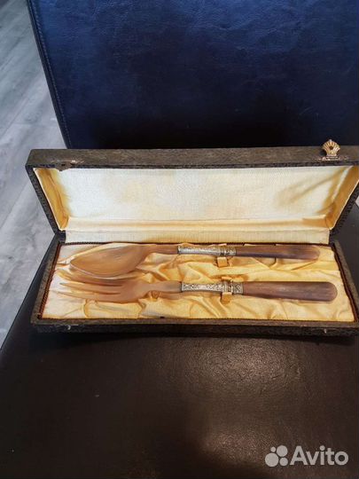 Коллекционный набор,ложка,вилка. 19 век