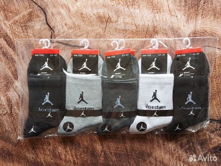 Носки Nike Adidas Jordan белые