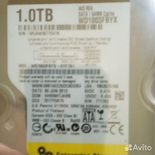 Жесткий диск western digital 1 TB SATA