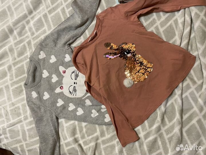 Пакет одежды на девочку размер 128