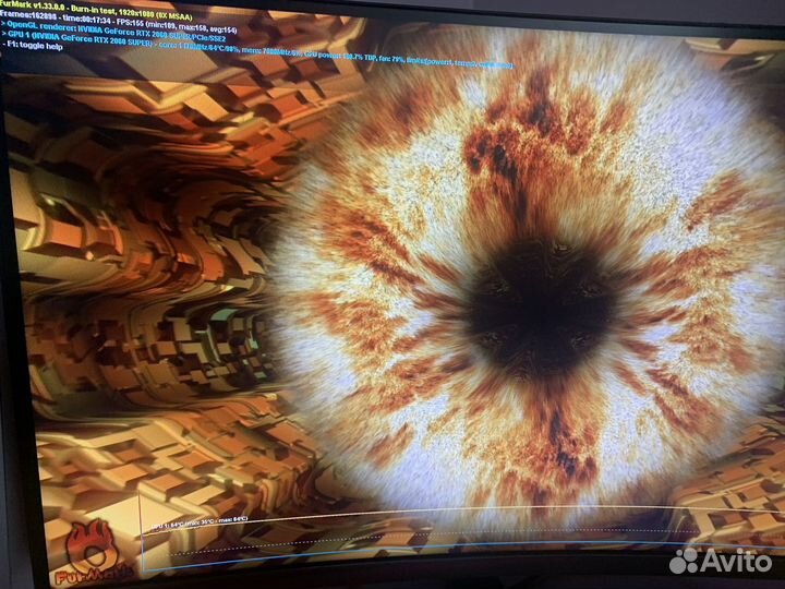 Видеокарта Rtx 2060 super 8gb MSI ventus 66 temp