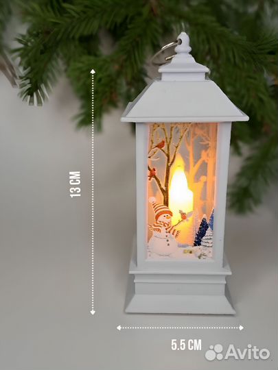 Новогодние фонарики в виде домика со свечой