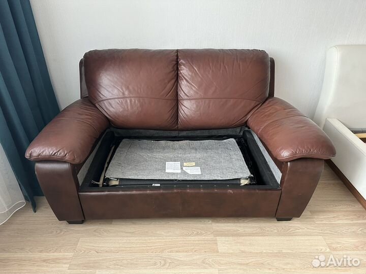 Кожаный диван бу, раскладной